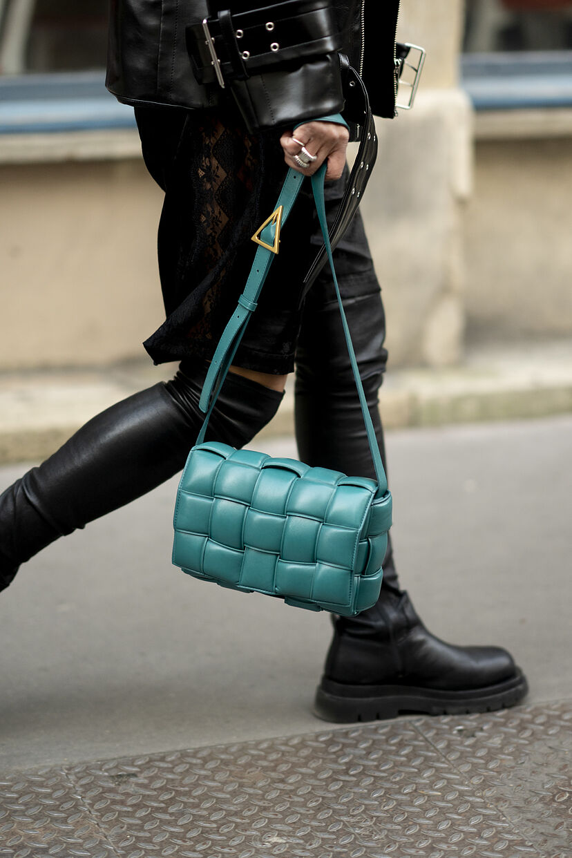 Bandolera Acolchado Negro Bolsos Acolchados Cadena Bolso Piel