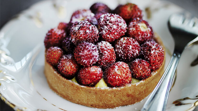 receta individual de tarta de fresas