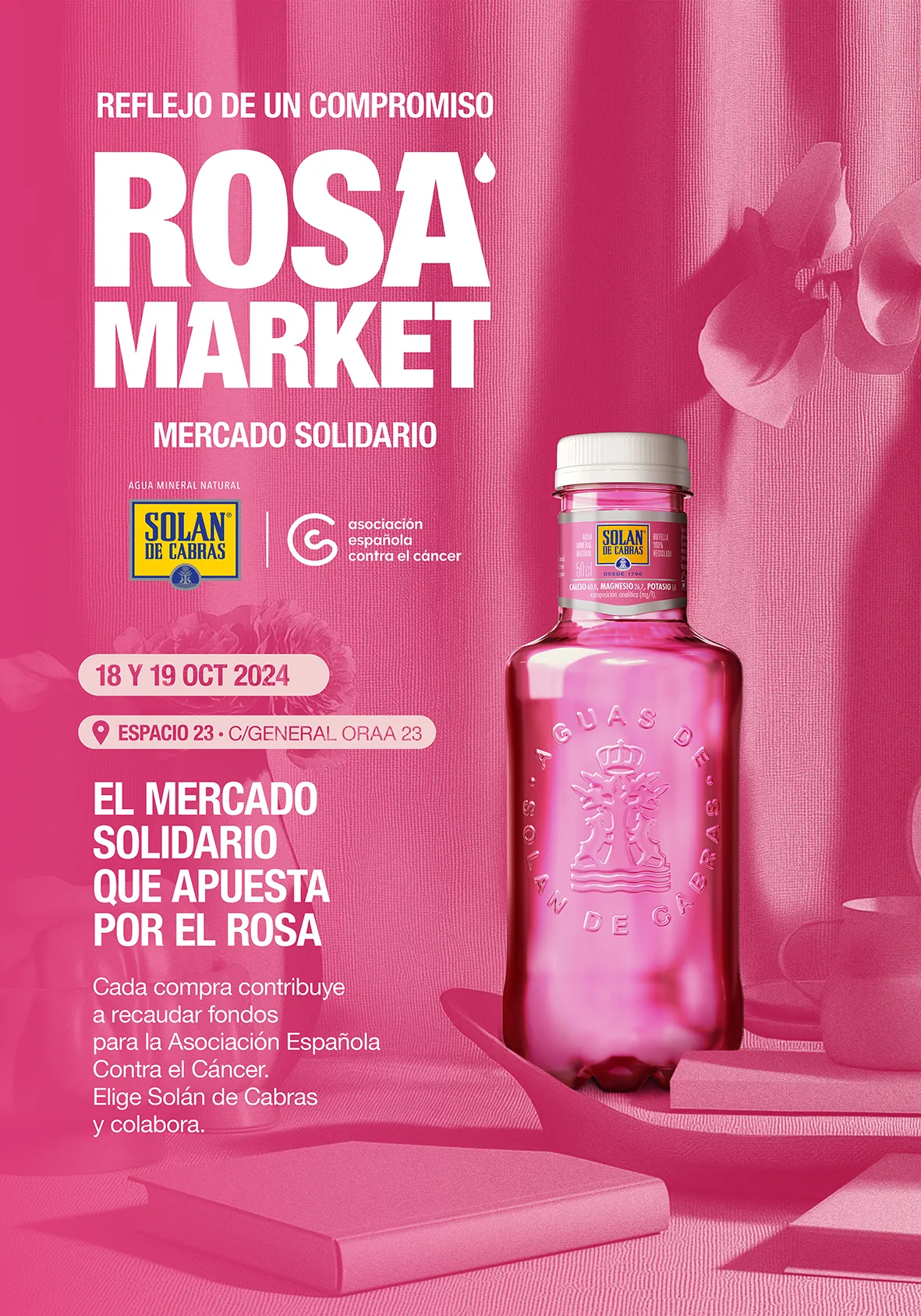 Rosa Market, la cita solidaria de Solán de Cabras para contribuir a la  recaudación de fondos en la lucha contra el cáncer | Telva.com